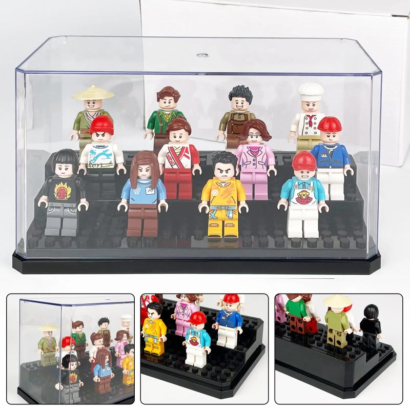 Lego Minifigure Holder - Acrylic Minifigures Display Case, Stackable and