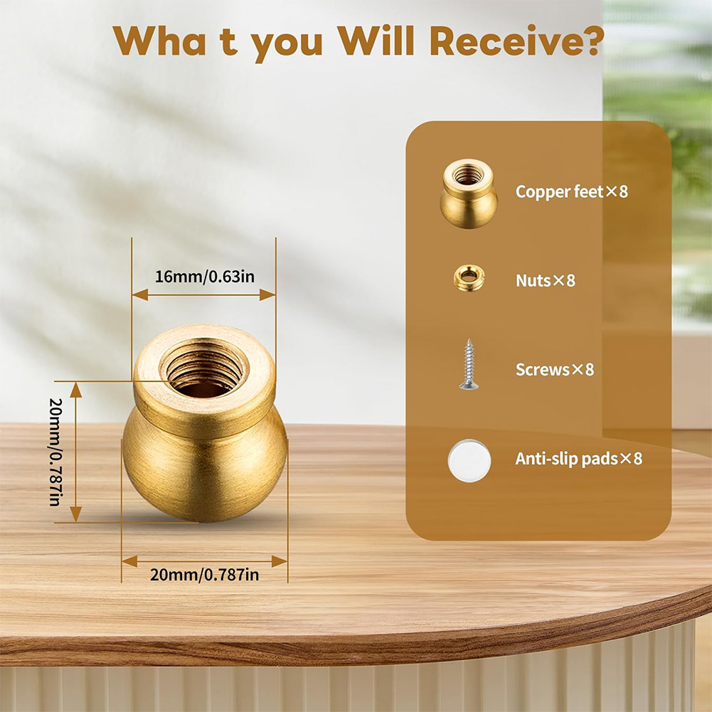 Brass Board Feet Set of 4 for  - Display Risers Set ulasan dan harga
