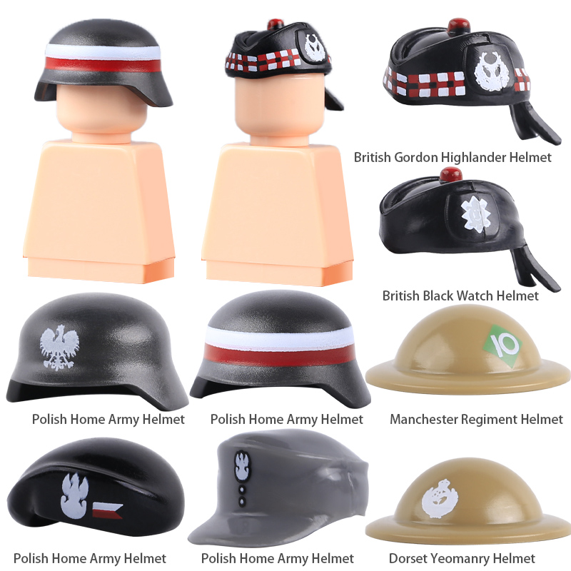 MOC WW2 Military Polish Cap Bu - Lego Minifigure Holder ulasan dan harga