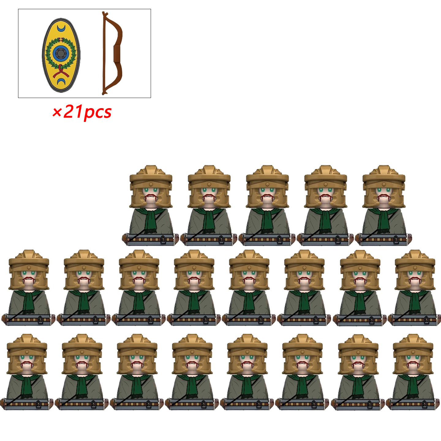 21pcs MOC Creative Medieval Ki - Lego Minifigure Holder ulasan dan harga